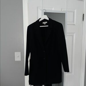 Halston Heritage Black Longline Blazer Jacket